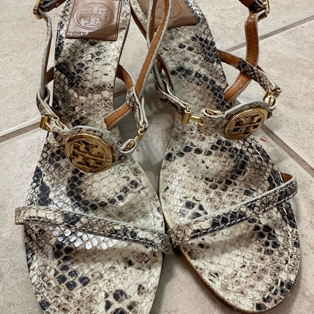 Tory Burch Snakeskin Sandals